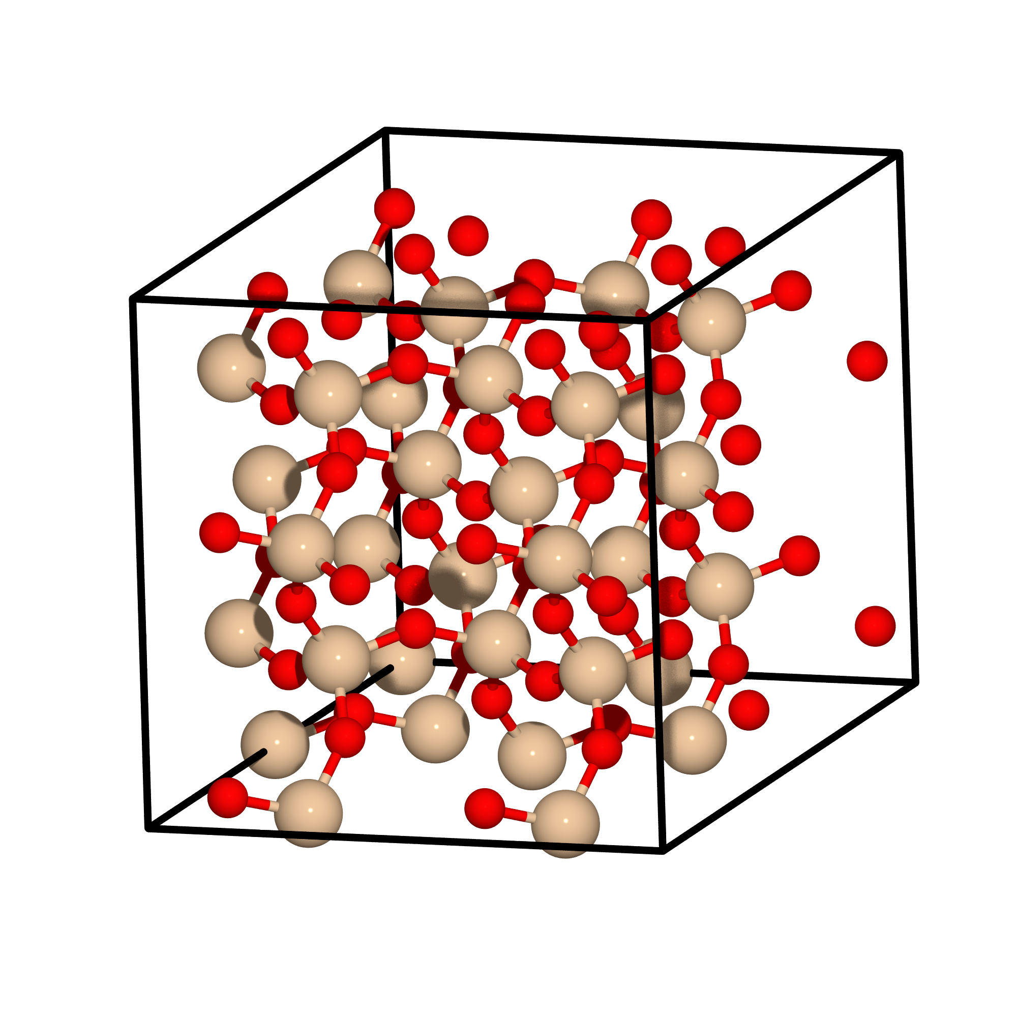 The simulation cell of silica.